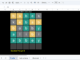 Google Sheets word game puzzle board with color clues