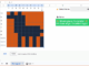 Sheetogram Nonogram game template in Google Sheets showing a completed 10×10 puzzle and puzzle selection drop-down menu