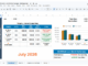 Google Sheets 50/30/20 budget dashboard showing target vs. actual spending and charts